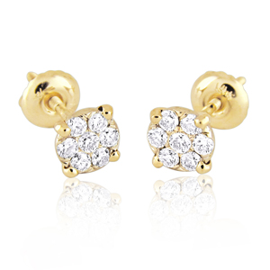 14K Gold 0.20ctw Diamond Stud Earrings 