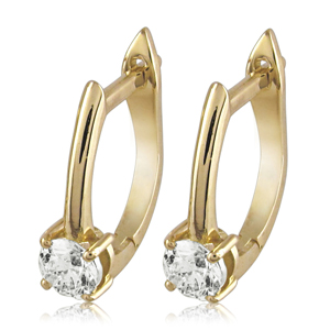 Hanging Diamond Earrings Studded With 0.50 ct