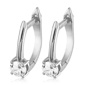 Realistic picture of Hanging Diamond Earrings Studded With 0.50 ct