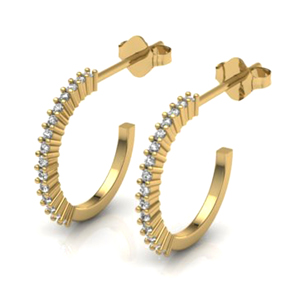 0.25 Carat Diamond Half-Hoop Earrings - Special Edition!