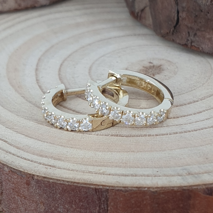Additional image of 0.36 Carat Diamond Hoop Earrings - Special Edition!