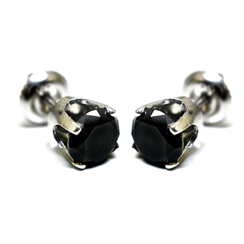  14K Gold 0.40ctw Black Diamond Stud Earrings 