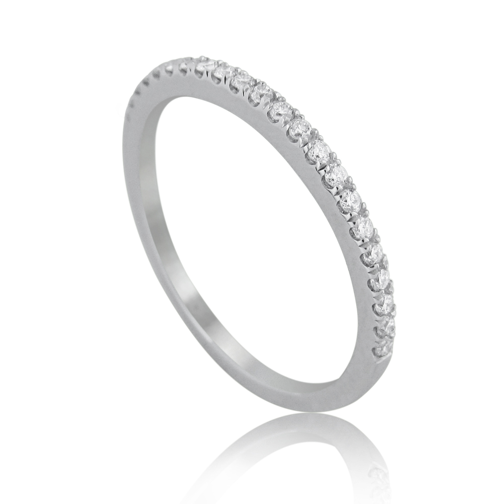 טבעת חצי נישואין 22 יהלומים