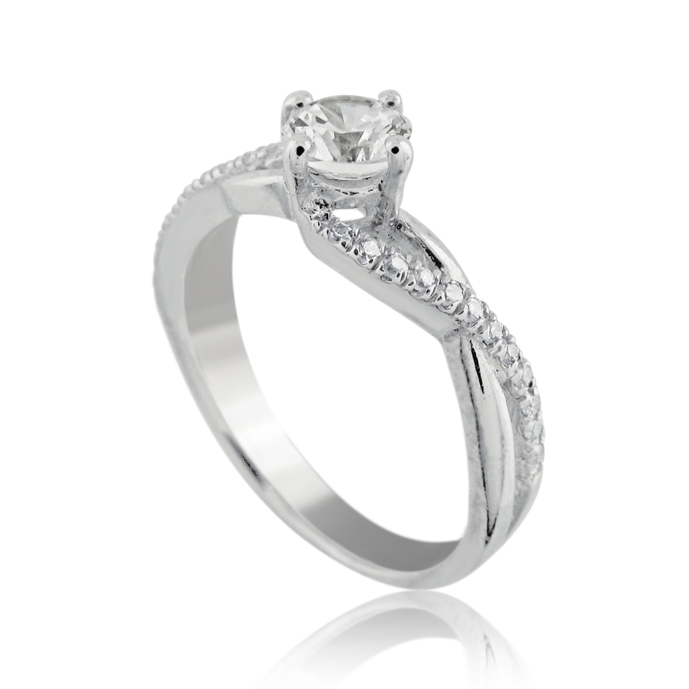 Engagement Ring With A Special Twist- diamonds on the sides