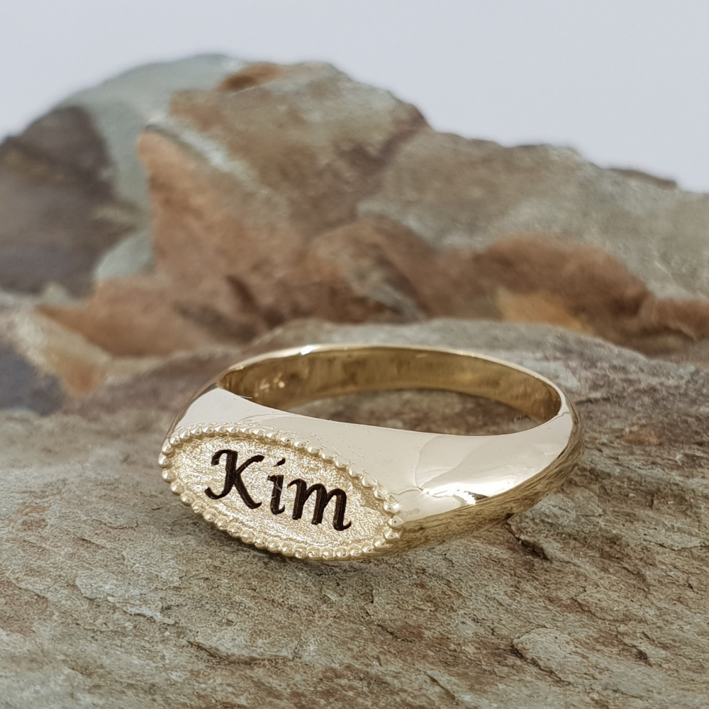 Realistic picture of Personalized Name Ring