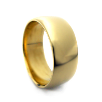 14K Yellow Gold Wide Wedding Ring