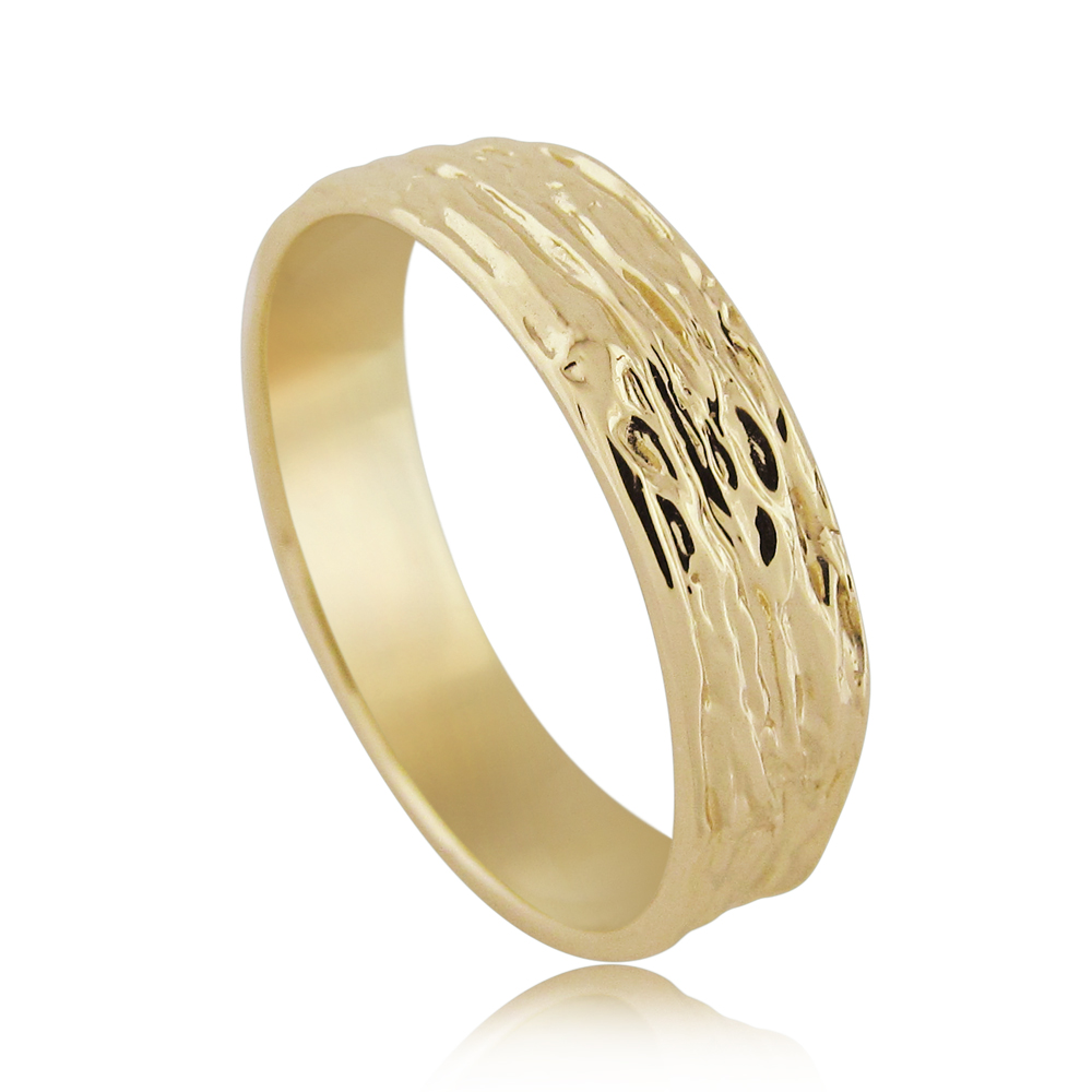 A  thin Yellow gold 14K special design Wedding ring for women