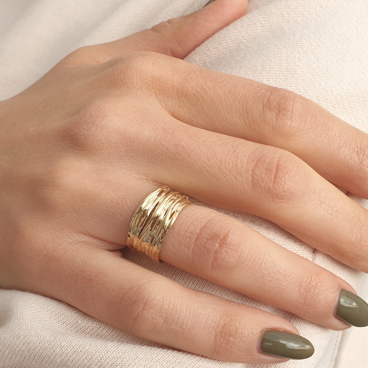 Additional image of A special design Yellow gold 14K  Wedding ring-special price!