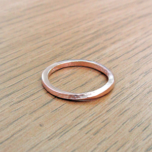 A thin wedding ring with a special twist