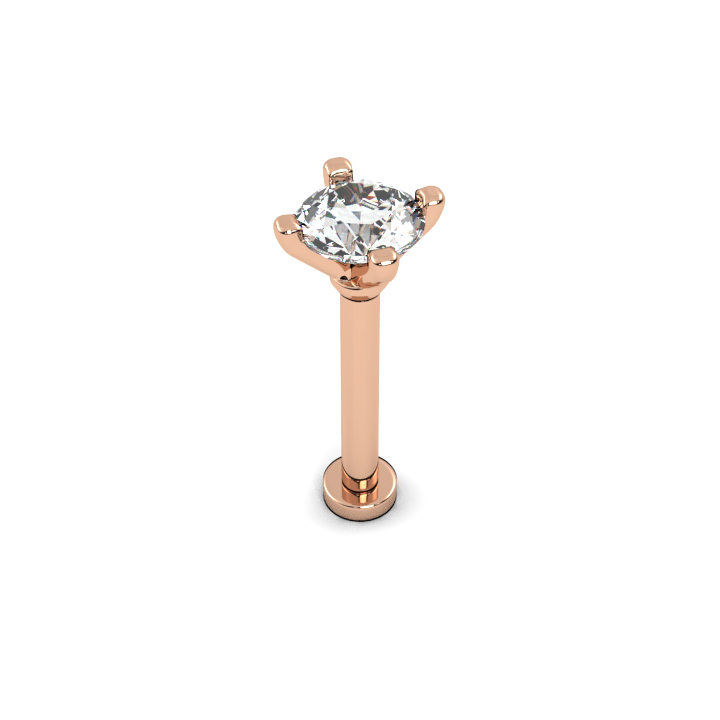 Realistic picture of Gold Diamond Piercing 0.10 Carat - Available in 9K / 14K / 18K Gold